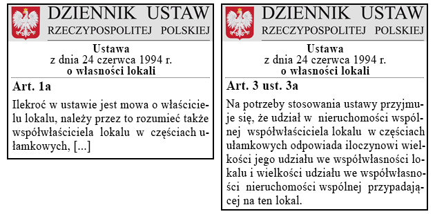 Ust. o wł. lok. art. 1a i 3 ust. 3a